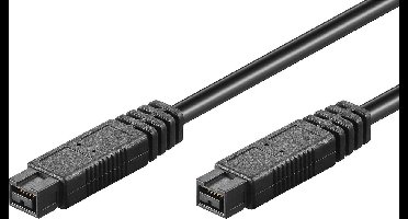 FireWire 800 kabel met 9-pins - 9-pins connectoren / zwart - 3 meter