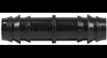 Verbindingspijpje pom zwart 16mm kunststof 1 stuk Deltafix