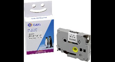 Labeltape G&G BB-B-G-121 Compatibel vervangt Brother TZe-121 Tapekleur: Transparant Tekstkleur: Zwart 9 mm 8 m