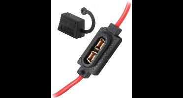Dparts zekeringhouder met 2.50mm draad - Geschikt voor 12V en 24V auto en boot - voor mini en normale steekzekeringen - met IP56 stof en waterbescherming - autozekering houder - steekzekeringhouder