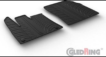 Gledring Rubbermatten passend voor Citroën Berlingo / Opel Combo E / Peugeot Partner Cargo 12/2018-9/2019 (T Profil 2-delig + ronde montageclips)