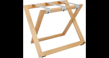 Kofferrek Roootz Compact | Naturel beukenhout met Grijze Nylon banden | Inklapbaar | Compact