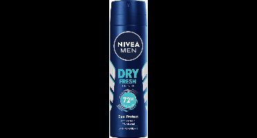 NIVEA Men Deodorant Spray Dry Fresh - 3 x 150 ml - Voordeelverpakking