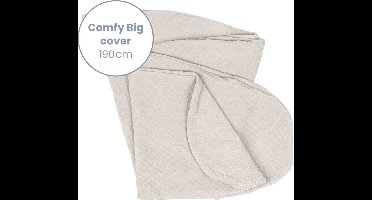 Doomoo Basics Cover - Hoes voor Voedingskussen Comfy Big - Biokatoen - 190cm - Tetra Almond