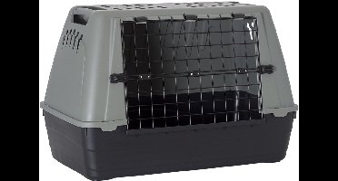 Duvoplus - Reisbench - Hond - Baron Eco Car Box 80 77x43x51cm Grijs/groen - 1st