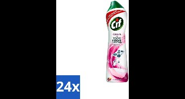 Cif - Badkamer & Keuken - Schuurmiddel - Cream Pink Flower - 500 ml - Voordeelverpakking - 24 stuks