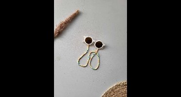 Zonnebrilkoord | Littlemay.nl | Kinderen | Vrolijke kleuren | Bloemetjes | Oranje Groen