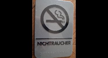 Durable Pictorgram met Braille voor blinden en slechtzienden - Nichtraucher