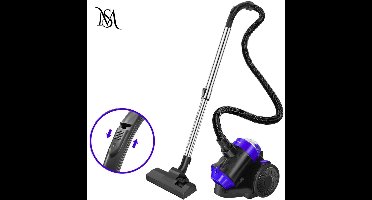 Stofzuiger Zonder Zak - Zakloze Stofzuiger met Filter - Turbo Stofzuiger - 1000W Cyclonische Stofzuiger - Stil en Compact - Lichtgewicht Stofzuiger met Automatisch Snoeroprolsysteem - Voor Tapijt, Harde Vloeren en Auto - 1,5L - Blauw - Paars