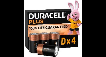 Duracell Plus D - alkaline batterijen - 1,5V, LR20 - 4 stuks