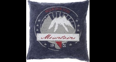 Dutch Decor DEVITO - Sierkussen 70x70 cm - 100% katoen - donkerblauw - Inclusief binnenkussen