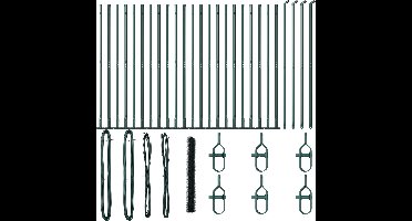 vidaXL - Hekpaal. - Groen