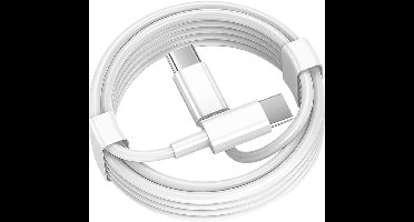 USB C naar USB C kabel - 1 Meter Oplaadkabel 1x - USB-C Oplader Kabel - Wit