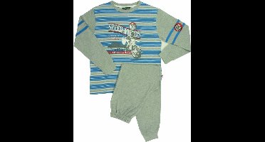 Blue Docks Jongens Pyjama - Gestreept - Grijs - Maat 164