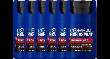 L'Oréal Paris Men Expert Power Age - Hydraterende Gezichtscrème tegen Huidveroudering - voor de droge huid met verouderingsverschijnselen -6 x 50 ml