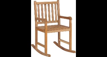 vidaXL - Schommelstoel - massief - teakhout