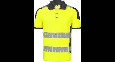 HAVEP Polo High Visibility+ 10080 - Fluo Geel/Charcoal - M