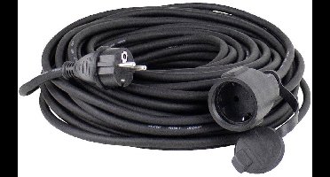 AS Schwabe 60372 Stroom Verlengkabel 16 A Zwart 5.00 m H07RN-F 3G 1,5 mm²