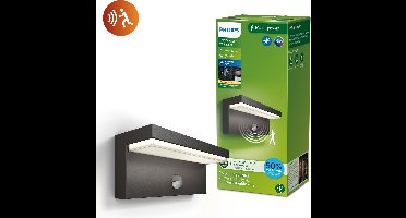 Philips Bustan wandlamp - Ultra Efficient - antraciet - met sensor - 3,8W