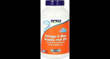 NOW Omega 3 Max Visolie met D3 600mg EPA & 300mg DHA 600mg EPA & 300mg DHA - 180 softgels