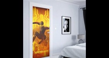 Deurposter Spiderman - poster - sticker - koelkast - muur - kinderkamer - 77 x 200 cm