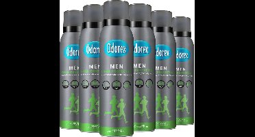 Odorex For Men Fresh Protection Anti-Transpirant Deodorant Spray - 6x 150ml - Voordeelverpakking