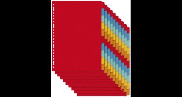 Kangaro tabbladen A4 - 10-delig - blanco tabs - karton - krimp a 10 sets - PE410M-10