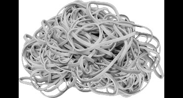 1 kg - Elastiek - wit - diameter 40mm - breedte 3mm - in zak -  ca 1650 stuks