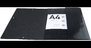 Exacompta 25x IDERAMA® Elastomap 3 kleppen Maxi Capacity 425gm2 A4 - Zwart - 55821E