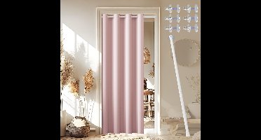 Boraboi® Praktisch Deurgordijn met Stang en Magnetische Sluiting voor Binnenruimtes