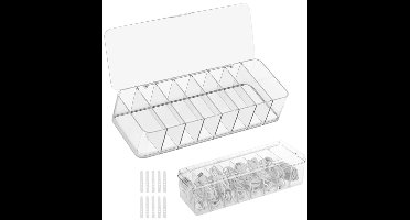 Boraboi® Kabelbeheerdoos met 8 Vakken en 10 Kabelbinders voor Bureau en Thuisgebruik