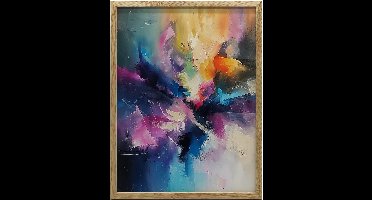 Muurposter In Houten Lijst Kleurrijke Dromen 30X40 Cm