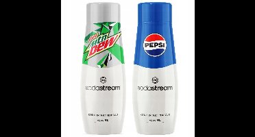 SODASTREAM Pepsi + Mountain Dew Diet siroop set voor saturator 2 stuks.