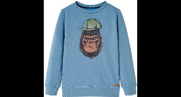 vidaXL - Kindertrui - 128 - middelblauw