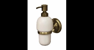 Deco vloeibare zeepdispenser, antiek messing