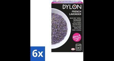 Dylon - Textielverf - French Lavender - All-in-One - Inclusief Zout - 350g - Voordeelverpakking - 6 stuks