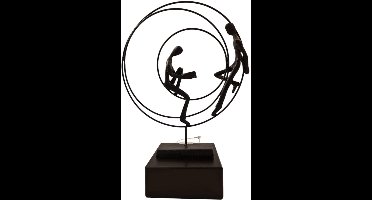 Van Manen Sculptuur Relaxing op stenen sokkel 20x3,5x26,5 Cm Metaal