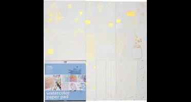 Creativ Company Kleurblok met Aquarelpapier 30,5x30,5 cm 250gr 12 vel