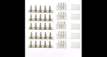 JST PH2.0 5-Pins Set – Rechte Male Header + Female Connector voor PCB en Kabelverbinding 5 sets