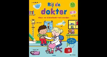Kleur- en stickerboek met woordjes - Bij de dokter