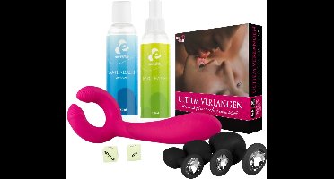 EasyToys Playtime Essentials – Koppelbundel: Vibrator voor Koppels, Erotisch Spel, Buttplug Set, EasyGlide Glijmiddel 150 ml & Toy Cleaner 150 ml