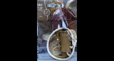 Lont met LED - Houtlook - incl batterij