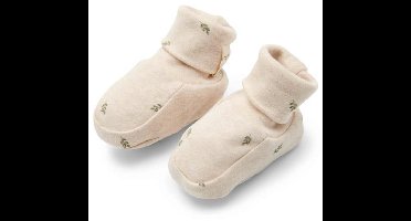 Little Dutch Sloffen - Maat 2 - Sloffen kinderen Jongens & Meisjes - Green Leaves, Beige - Little Farm