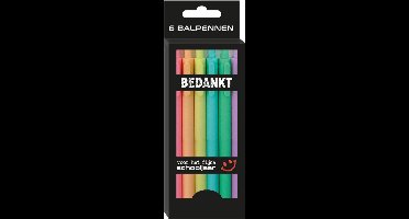 SOHO Balpennen - 6 stuks - Blauwschrijvend - Bedankt voor het fijne schooljaar