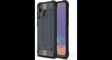 Ntech Hoesje Geschikt Voor Samsung Galaxy A30 Hybrid Armor Hoesje - Blauw