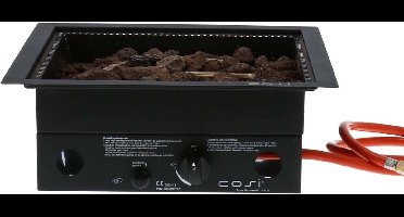 Cosi inbouwbrander vierkant 40x40x16,5 cm zwart