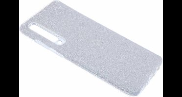 Ntech Hoesje Geschikt Voor Samsung Galaxy A70/A70s Glitter TPU Back Cover Hoesje - Zilver