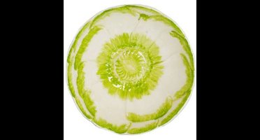 Wandornament Ø30x10,5 cm CEPEDA wit-groen