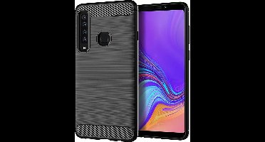 Ntech Soft Brushed TPU Hoesje Geschikt Voor Samsung Galaxy A9 (2018) - Matt Zwart