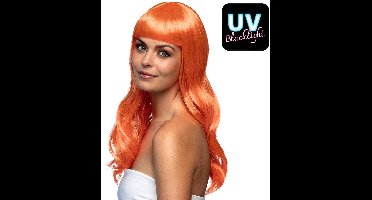 Boland - Pruik Chique oranje Oranje - Golvend - Lang - Vrouwen - - Koningsdag - Holland - Supporter